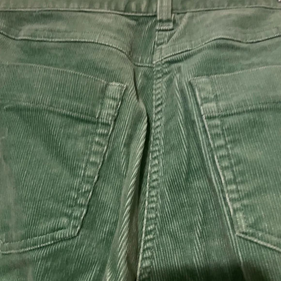 Y2K 2008 Leon Levin Weekend Kelly Green Wide Leg Corduroy Pants Size 8 - Picture 10 of 12